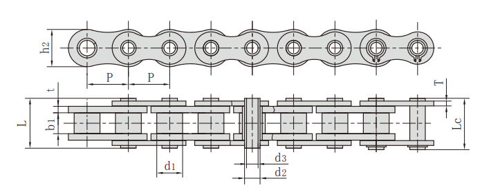 12BHPF6SLR鏈條參數(shù)規(guī)格_空心銷軸鏈條標尺寸圖紙