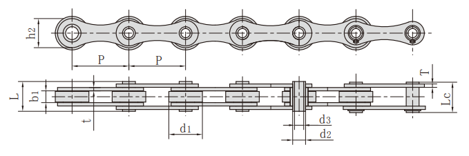HB38.1F3鏈條參數(shù)規(guī)格_空心銷軸鏈條標尺寸圖紙